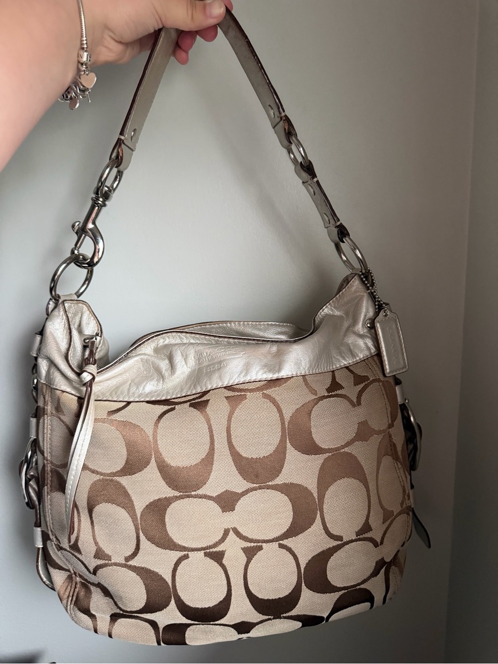 Vintage Coach Signature Hobo Bag